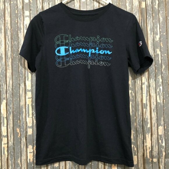 Champion Girls Blue Classic Logo t-shirt Size XL - Picture 1 of 5